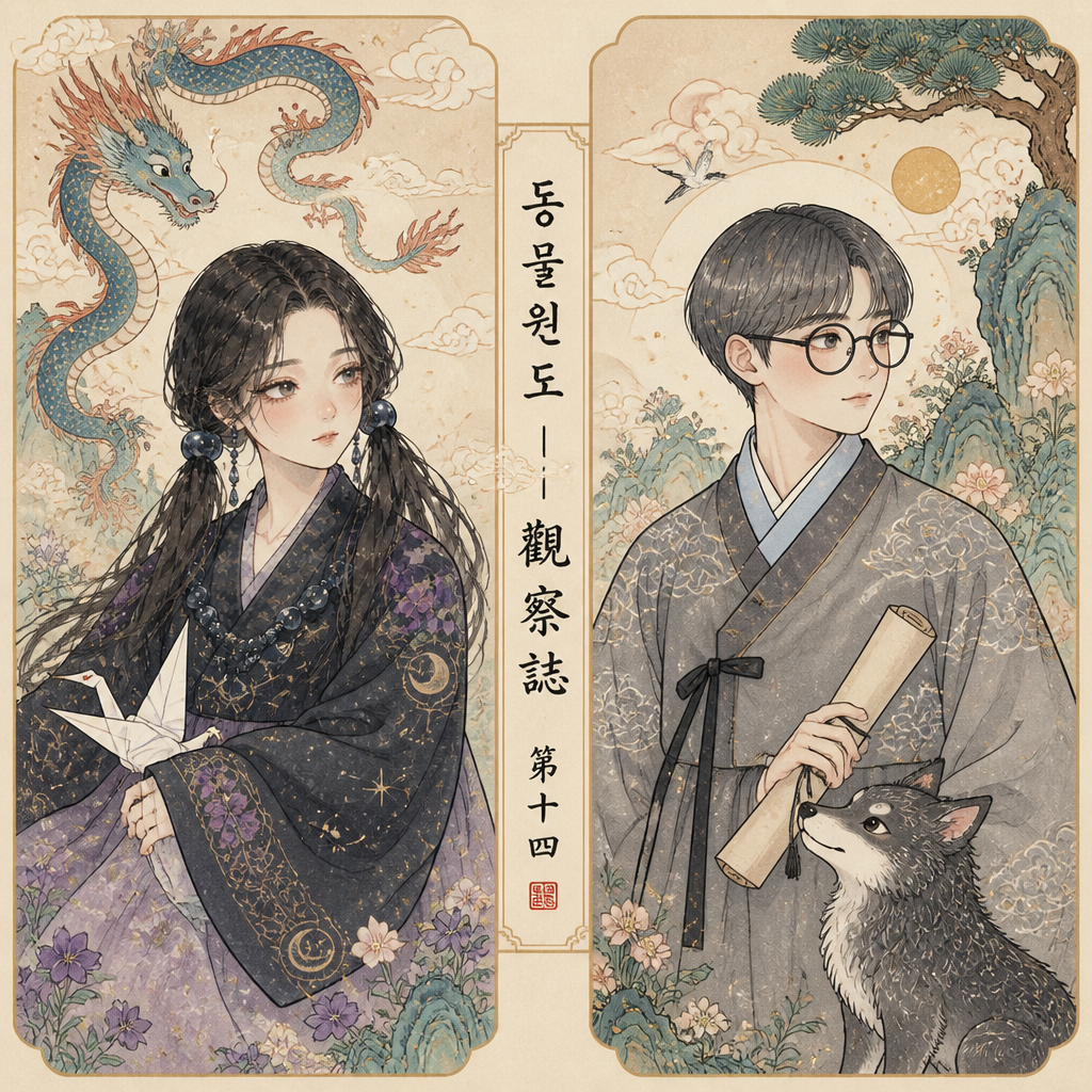 concept 3 — minhwa diptych