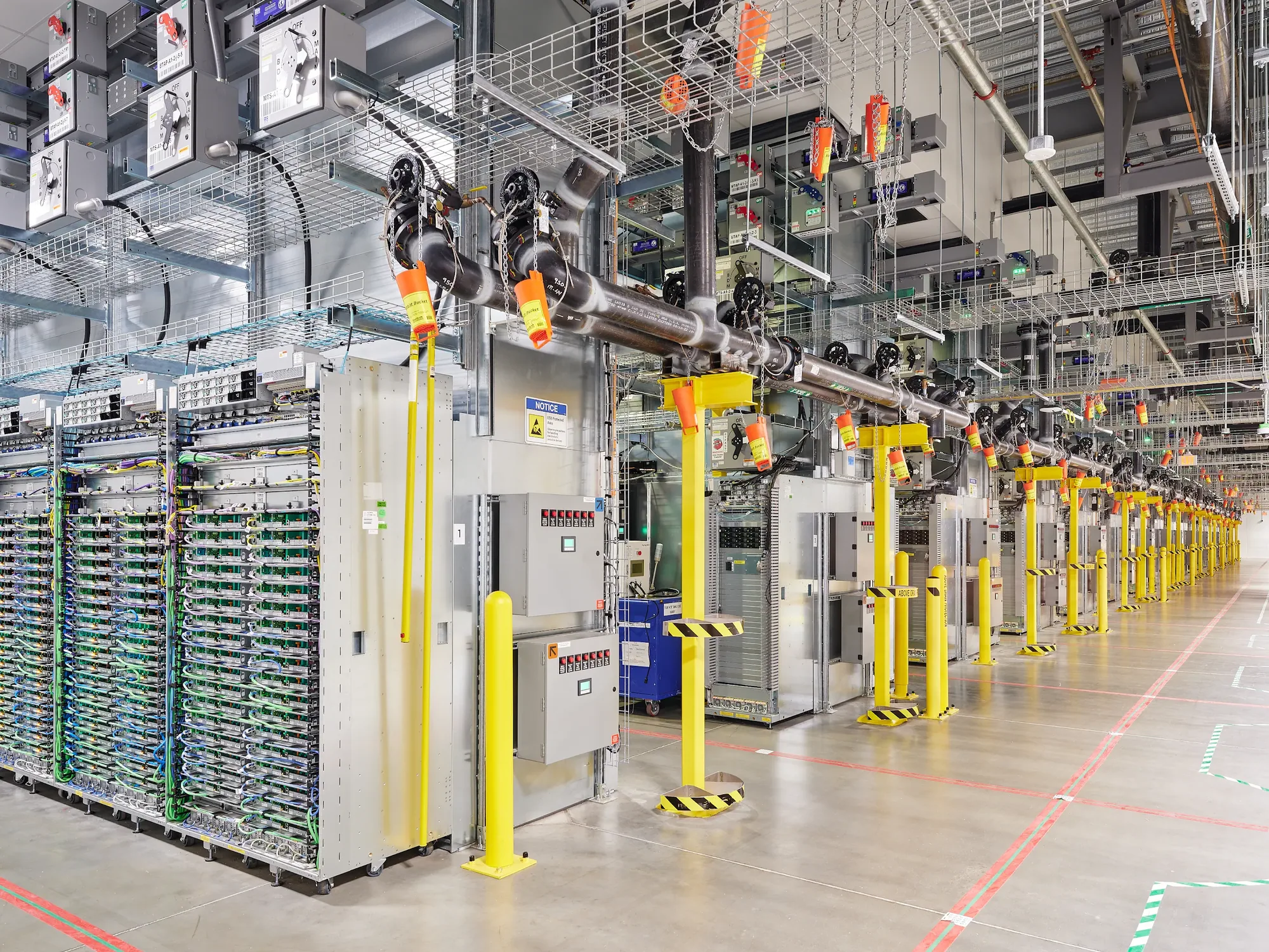 Server aisles in our New Albany data center